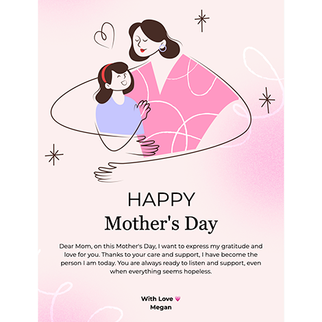 Retro Embrace of Love Mother's Day eCard